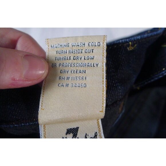 7 For All Mankind Dark Wash Straight Leg Gold Digger Jean - 26 - Picture 6 of 7